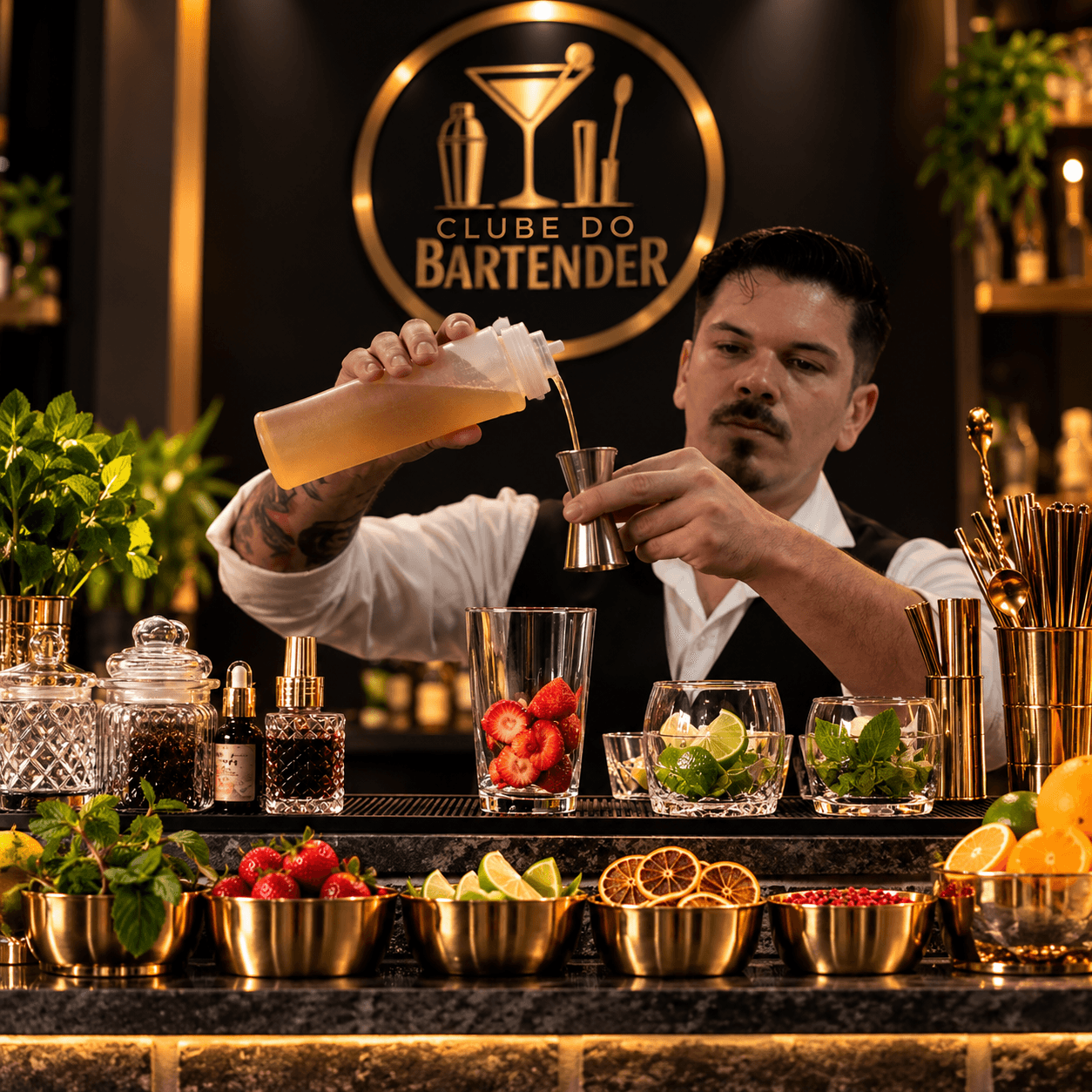 Cada drink carrega nossa dedicação aos detalhes. Ingredientes selecionados, técnica e apresentação impecável para surpreender seus convidados.